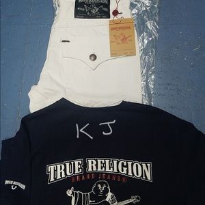 True Religion Shirt and Short Set $100